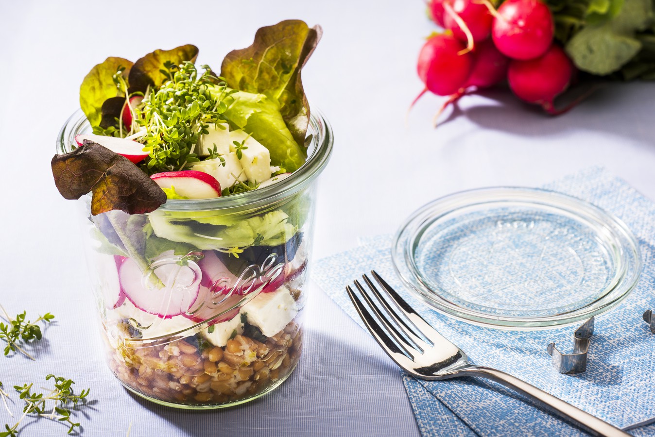 Dinkelsalat im Glas - Regionale Rezepte