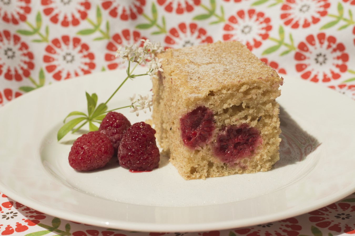 Dinkelgrieß-Joghurt-Himbeerkuchen